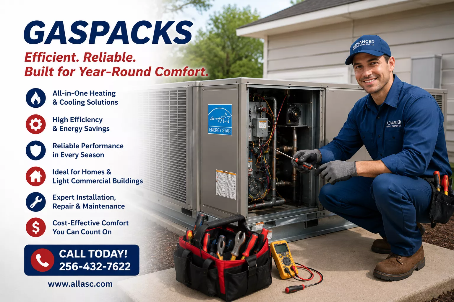 Gas Pack Installation, Repair & Maintenance in North Alabama