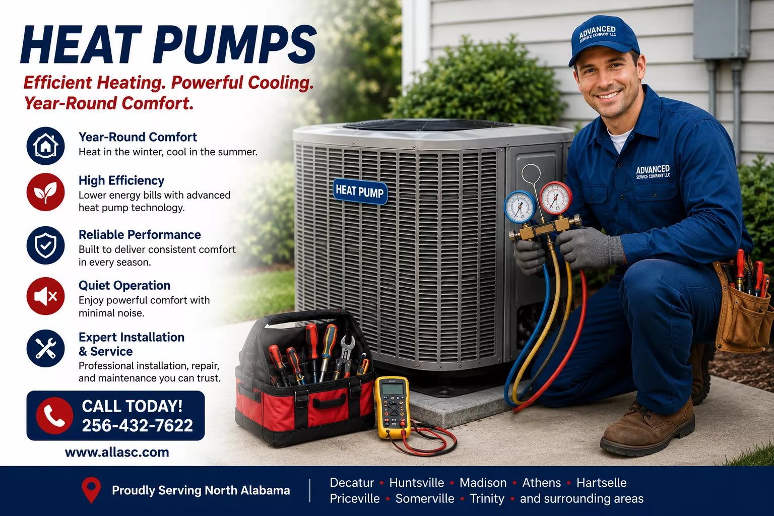 Heat Pump Installation, Repair & Maintenance in North Alabama