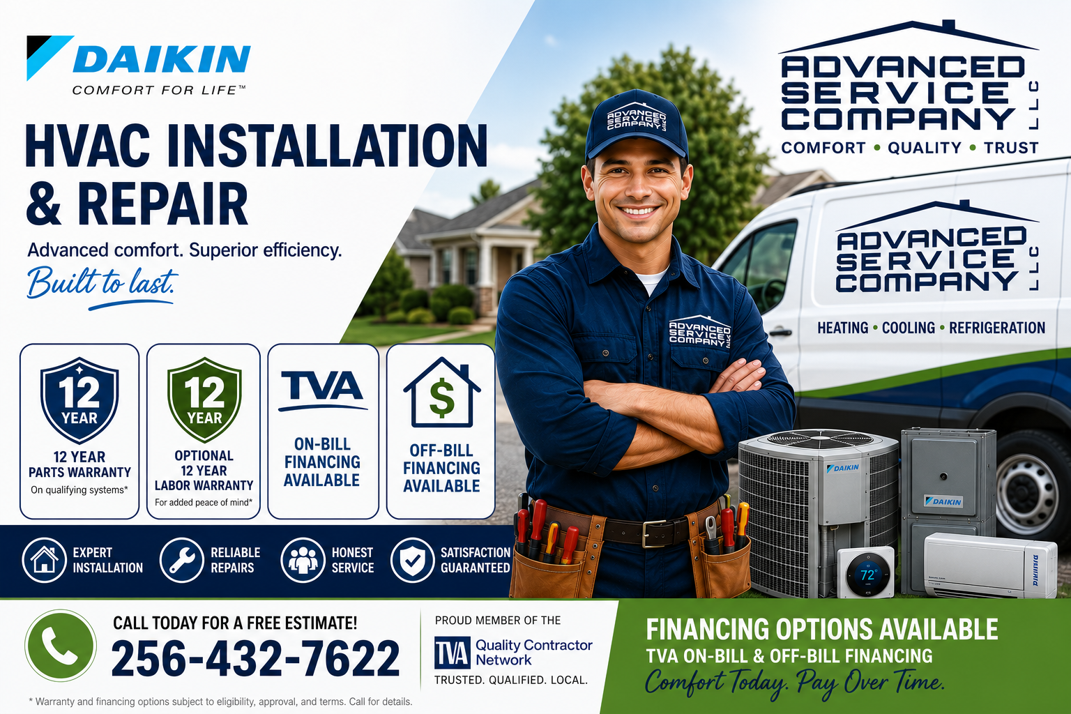 Daikin HVAC Installation & Repair in North Alabama