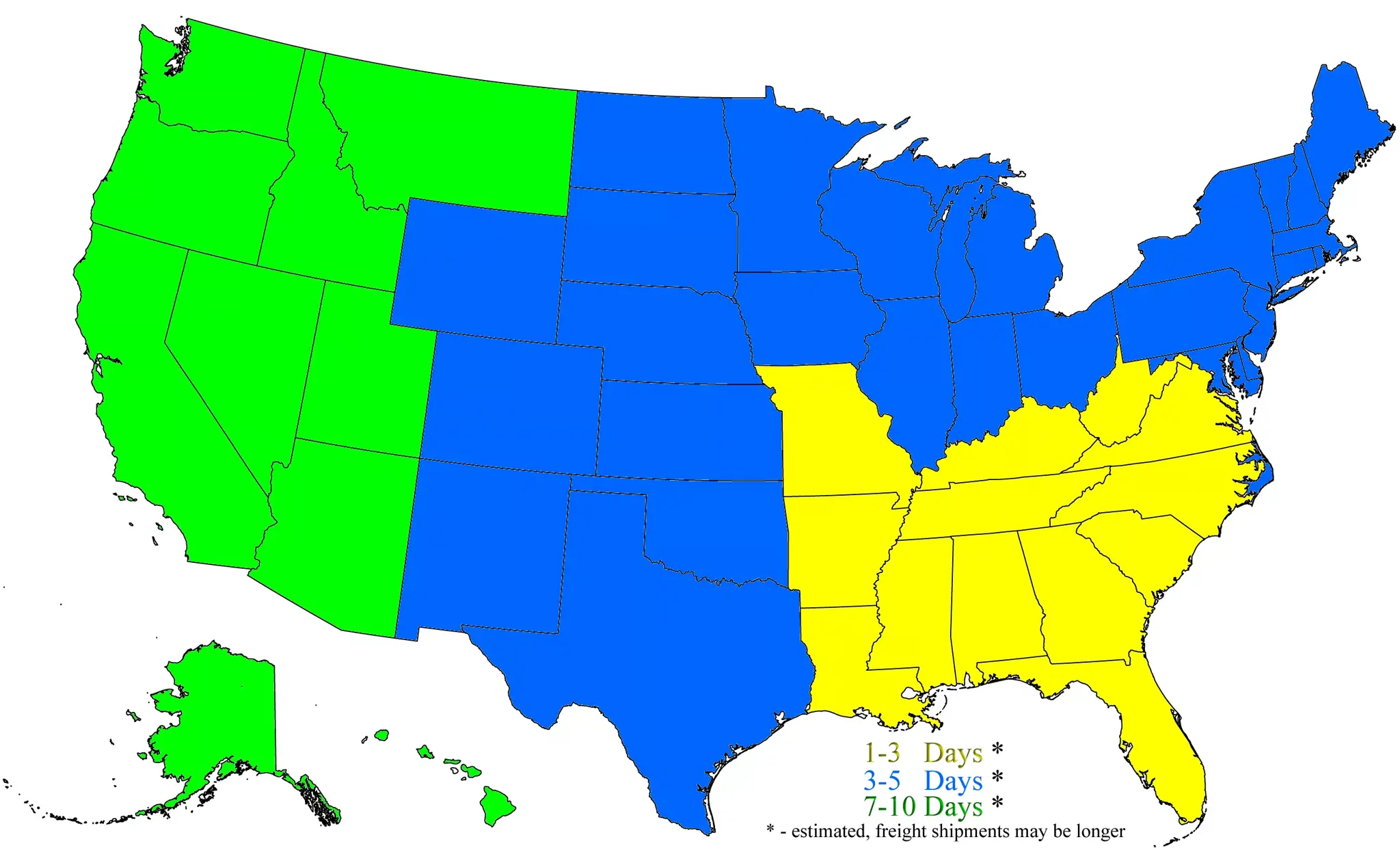 Shipping Chart shipping chart
